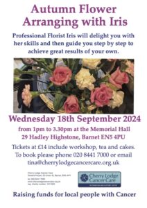 Autumn Flower Arranging with Iris @ Memorial Hall | England | United Kingdom