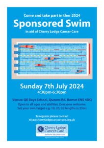Sponsored Swim for Cherry Lodge 2024 @ QE Boys' School Pool | England | United Kingdom