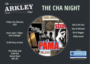 Cha Night at the Arkley Club, February 2025 @ The Arkley Club | England | United Kingdom