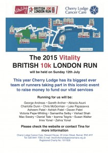 The 2015 Vitality British 10k London Run @ British 10k London Run route